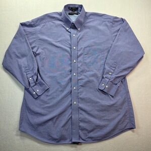 Tommy Hilfiger Men's TLC 100s Two Ply Dress Shirt 16 32-33 Lavender Button Down